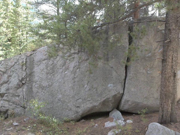 Roadside boulder