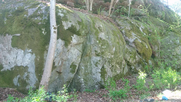 Main boulder wall