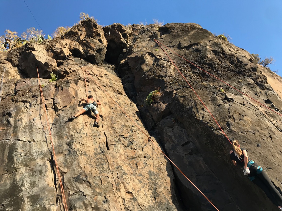 Climbing in Madeira, Portugal