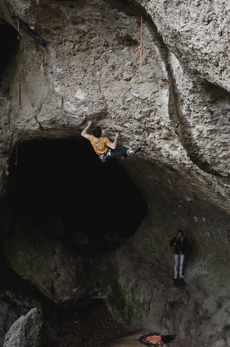Climbing in Frankenjura, Germany