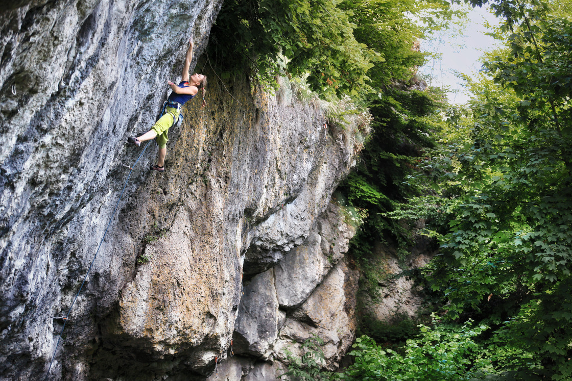 Climbing in Frankenjura, Germany