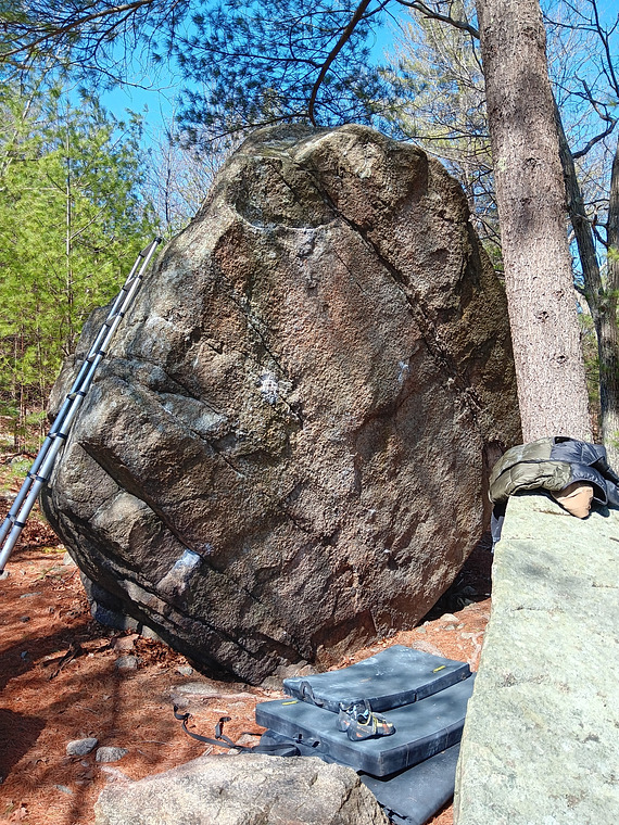 Hidden boulder