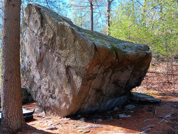 Hidden boulder