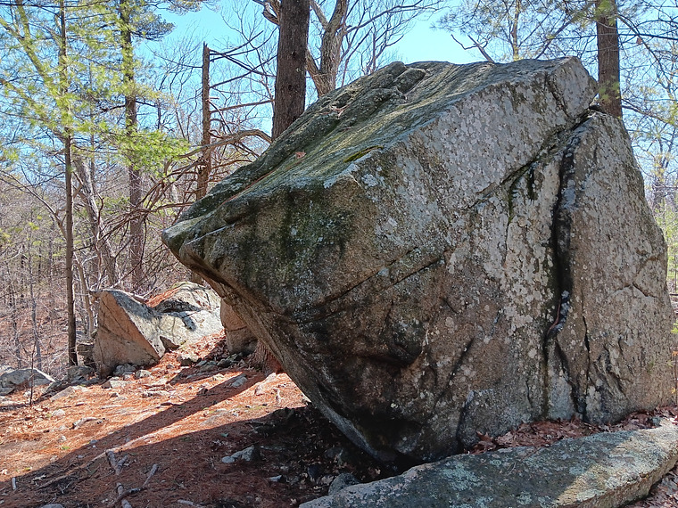 Hidden boulder